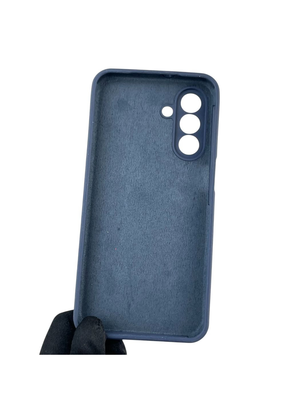 Чехол для Galaxy A26 (SM-A266) силиконовый с микрофиброй нескользящий на самсунг а26 темно-синий Samsung (366230967)