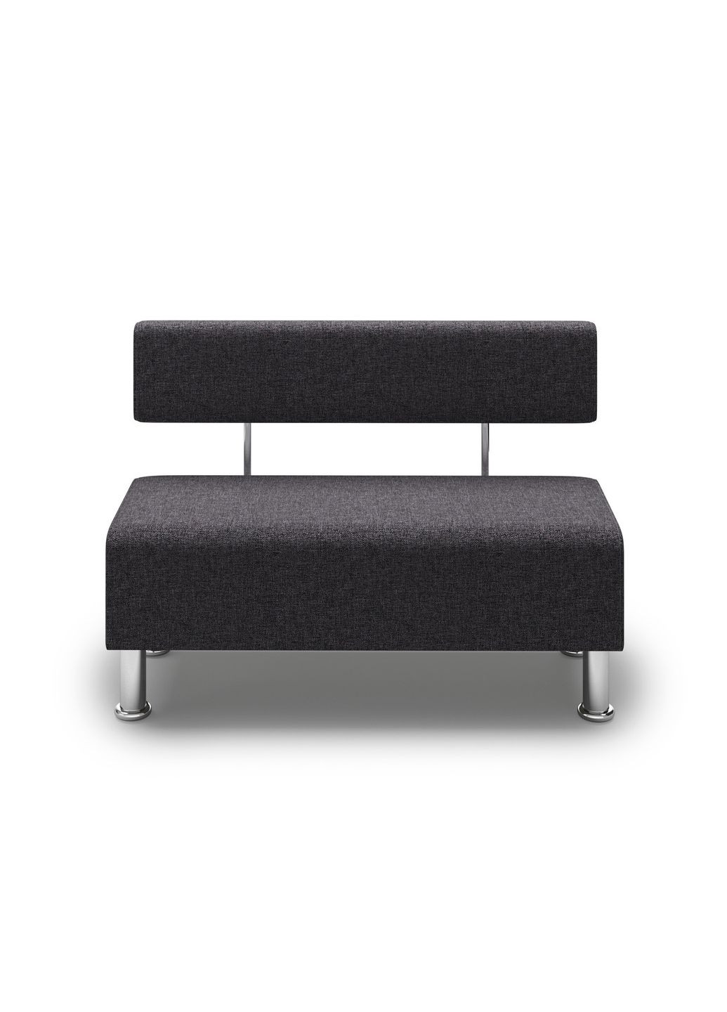 Диван офісний Pixel 1500x420x730 темно сірий. SN14 Для школи, лікарні, очікування, приймальні BNB Mebli (331163130)