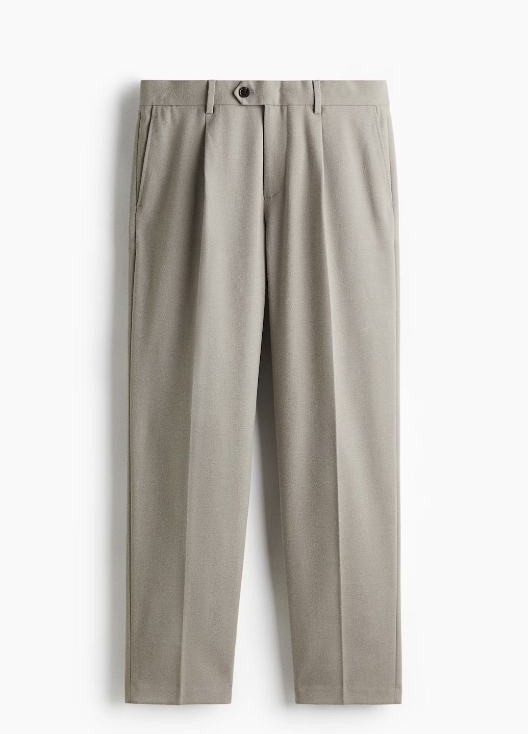 Бежевые классические демисезонные брюки H&M