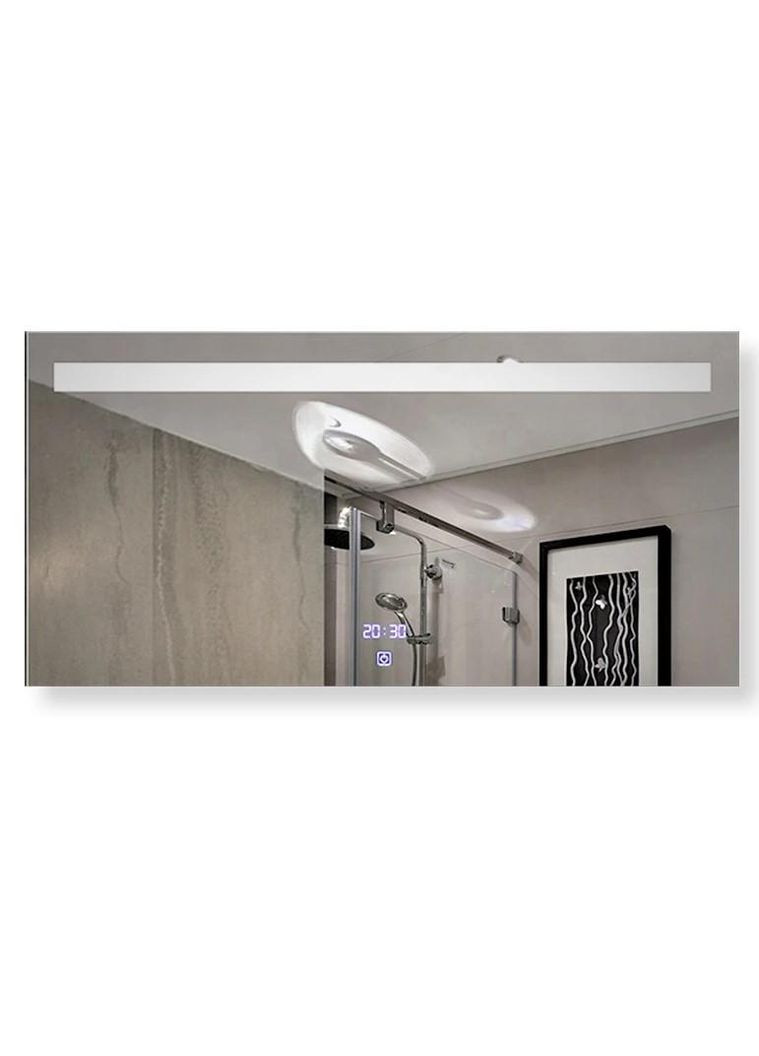 Дзеркало LED DE-M3021 80смх65см, підігрів + годинник / темп Dusel (316720479)