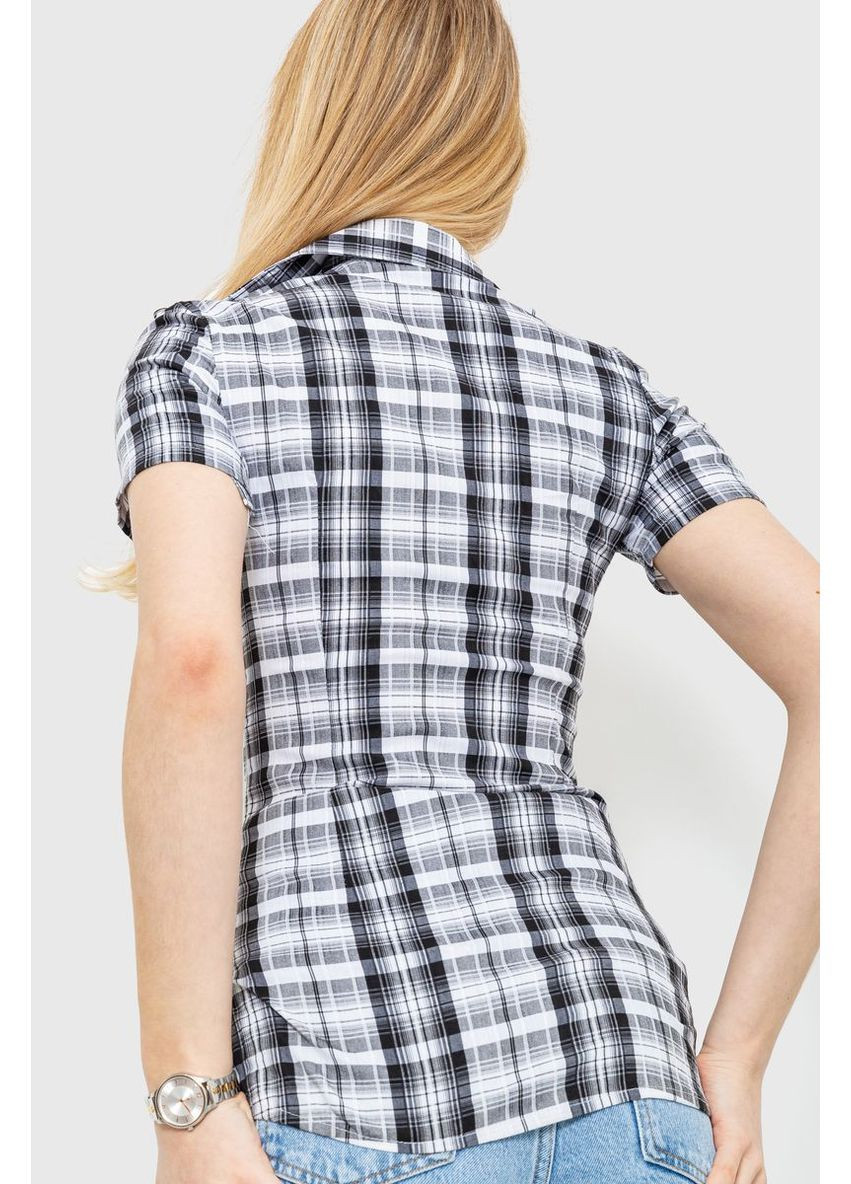 Чёрно-белую рубашка женская в клетку Ager 230R065