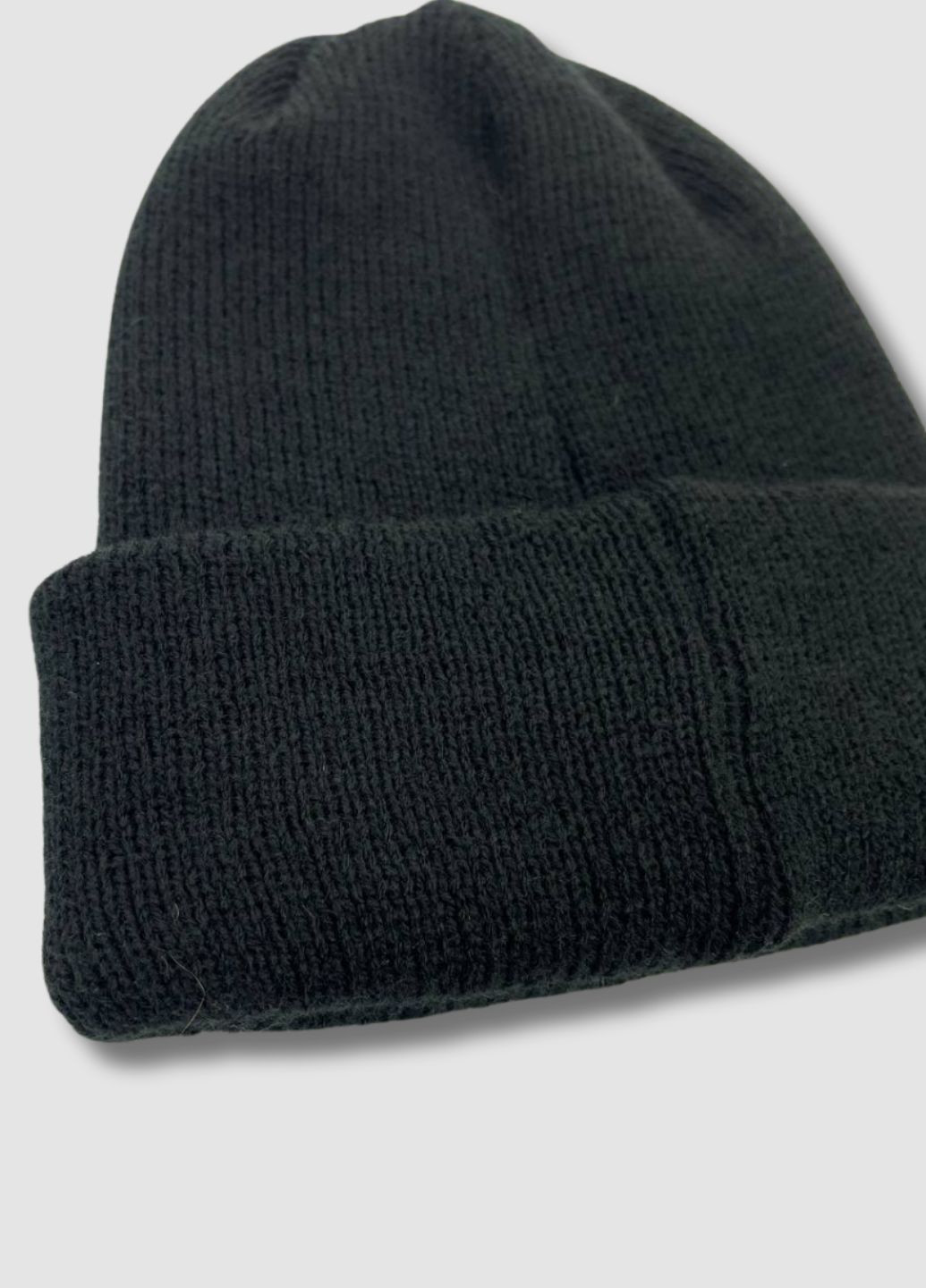 Двошарова в'язана шапка з нашивкою - Кангол / Kangol No Brand Молодіжна шапка з нашивкою (364846050)