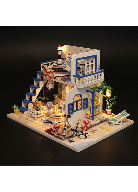 Румбокс Домик у моря Blue Coast интерьерный конструктор DIY mini house М032 No Brand (362453238)