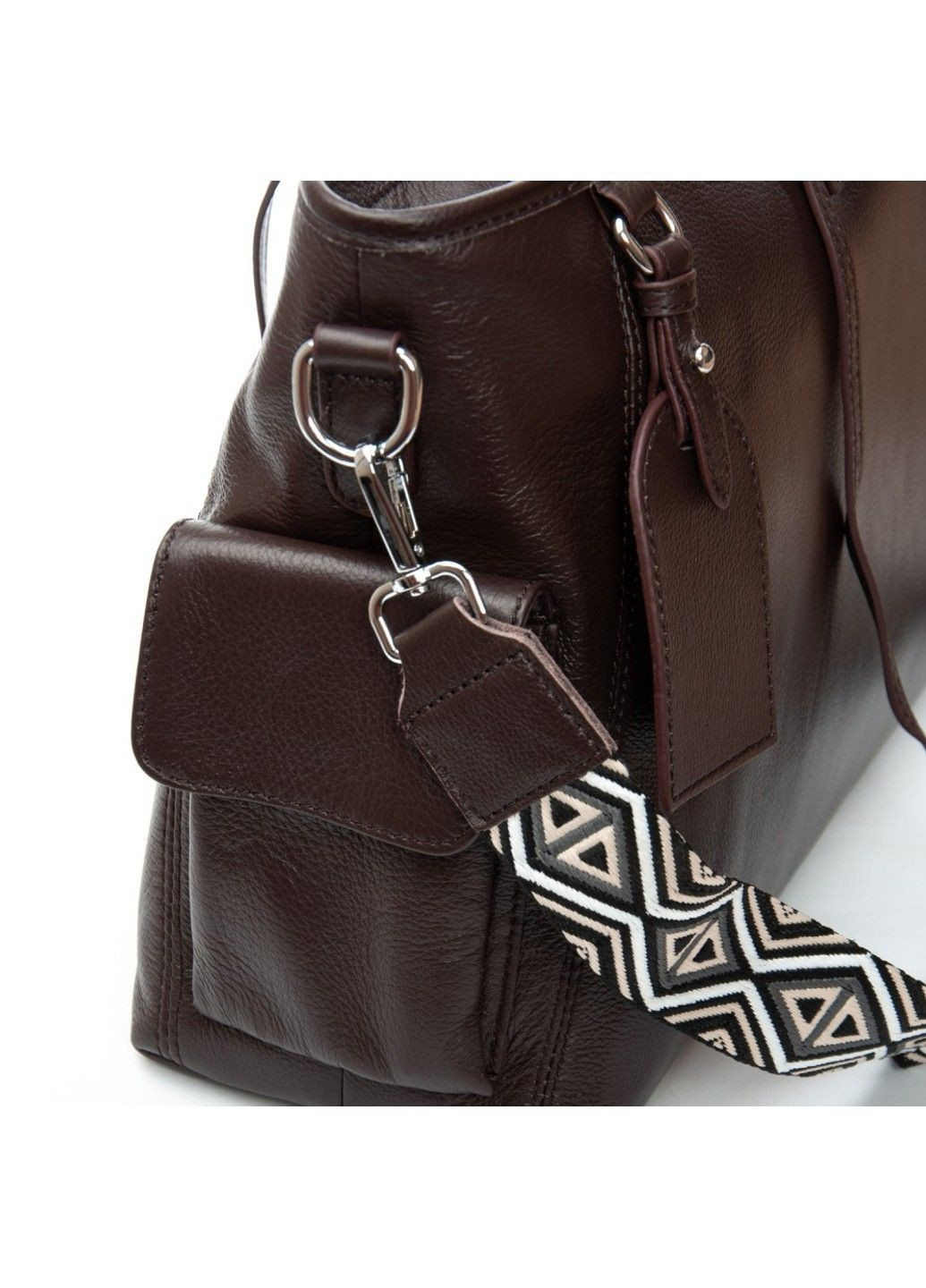 Женская кожаная сумка классическая 91008-9 brown Alex Rai (367992161)