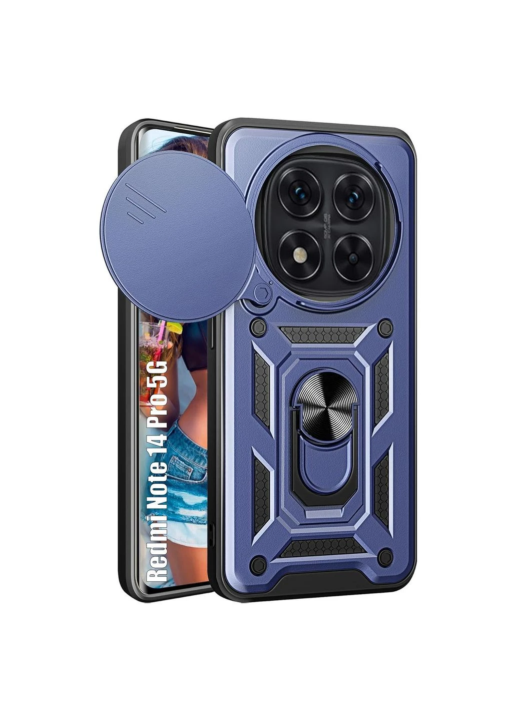 Чохол до мобільного телефона (713095) BeCover Military Xiaomi Redmi Note 14 Pro 5G Blue (326588585)