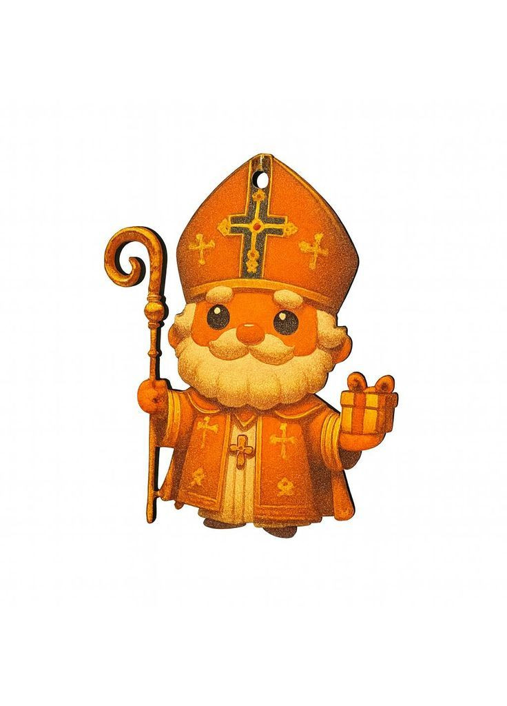 Декоративная игрушка-декор Николай 7х8 см Разноцветный (DN-898) Luxyart (368290327)