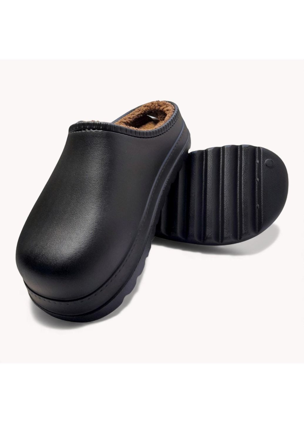 Стильні чоловічі утеплені сабо розмір 42 (27 см) чорного кольору Gipanis (367861718)