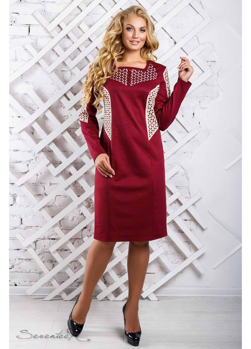 Темно-красное платье 862.2321 Seventeen