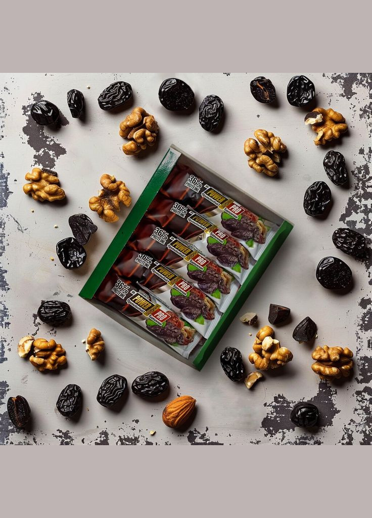 Батончик 36% Protein Bar with Nuts БЛОК, 20*60 грам Чорнослив-волоський горіх Power Pro (322238594)