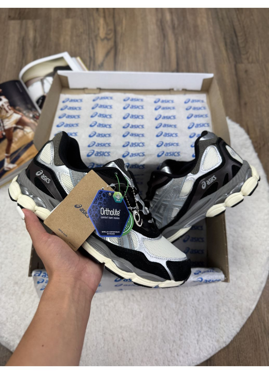 КРОСІВКИ ЖІНОЧІ ASICS GEL-NYC 1090 WHITE BLACK GREY АСІКС ГЕЛЬ НЮК 1090 No Brand сірі демісезони (367168871)