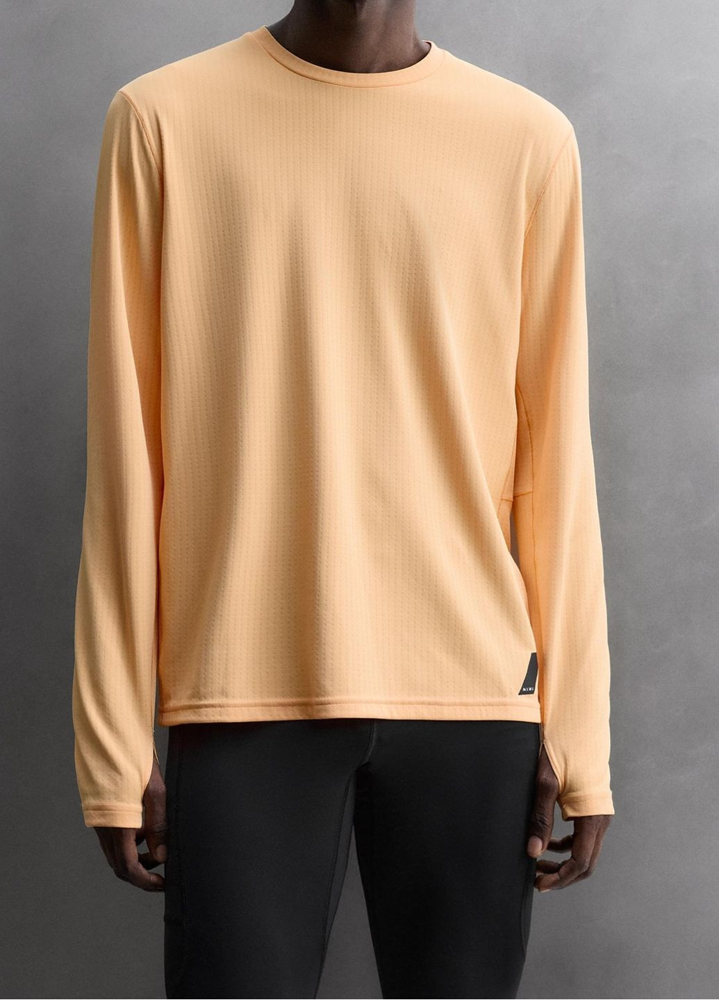 Лонгслів Zara однотонний помаранчевий