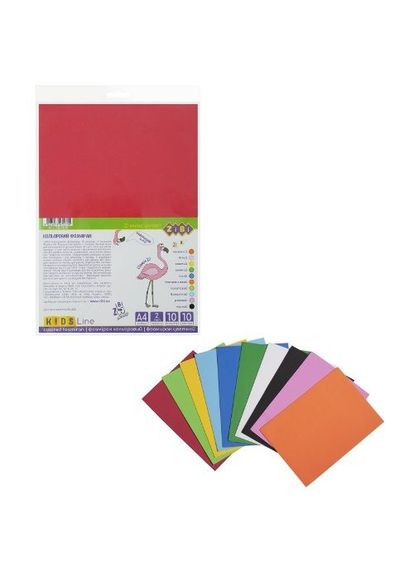 Фоаміран А4 ZB.1835 EVA 2мм, набір 10 кольорів/10 листів (4823078972705) Zibi (292708777)