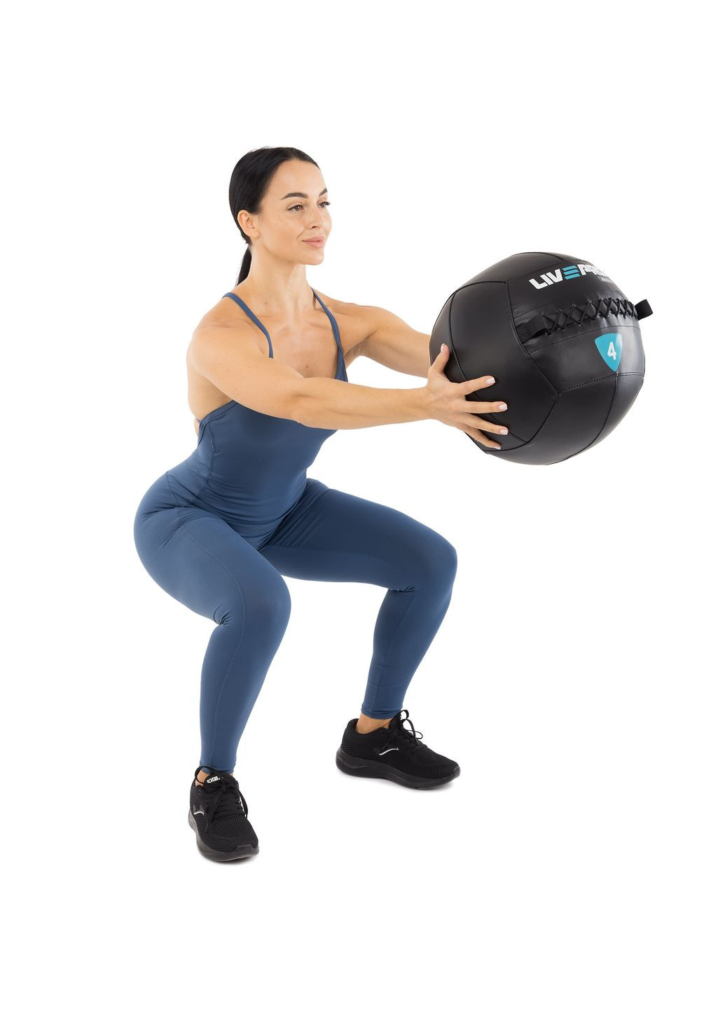М'яч набивний медичний для кросфіту WALL BALL (вага 4 кг) LP8103-4 LiveUp (367617776)