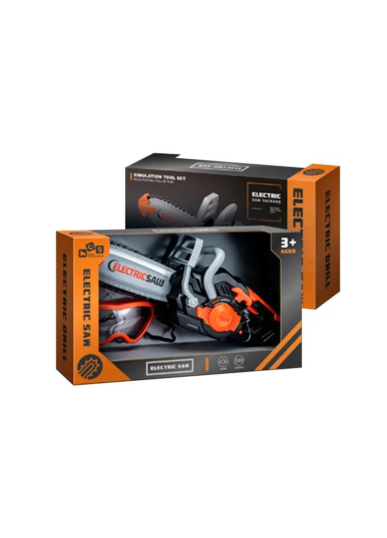 Іграшкова бензопила на батарейках, озвучена з окулярами, пластик, в асортименті 778-2 YG Toys Хло2778 (370652182)