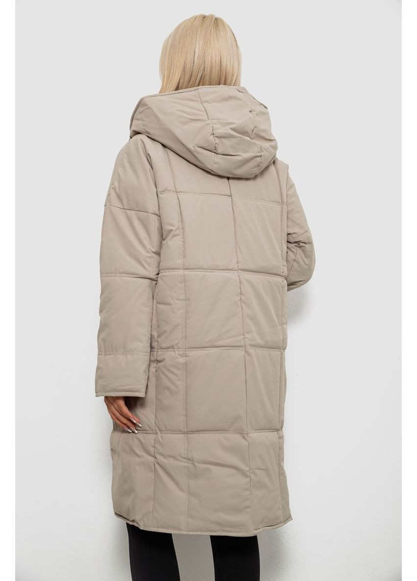 Темно-бежевая зимняя куртка женская зимняя, 244r8832 Ager