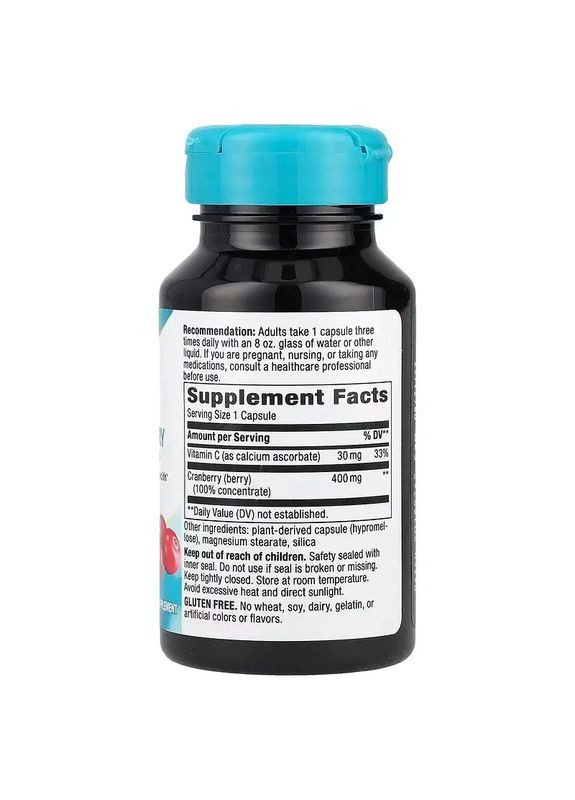 Клюква Cranberry 400 мг, 60 капсул Nature's Way (361119331)