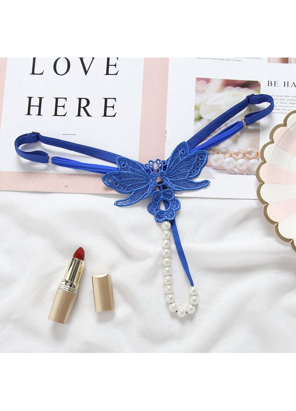 Трусики с разрезом стринги с жемчужинами бусинками эротическое белье No Brand (362135745)