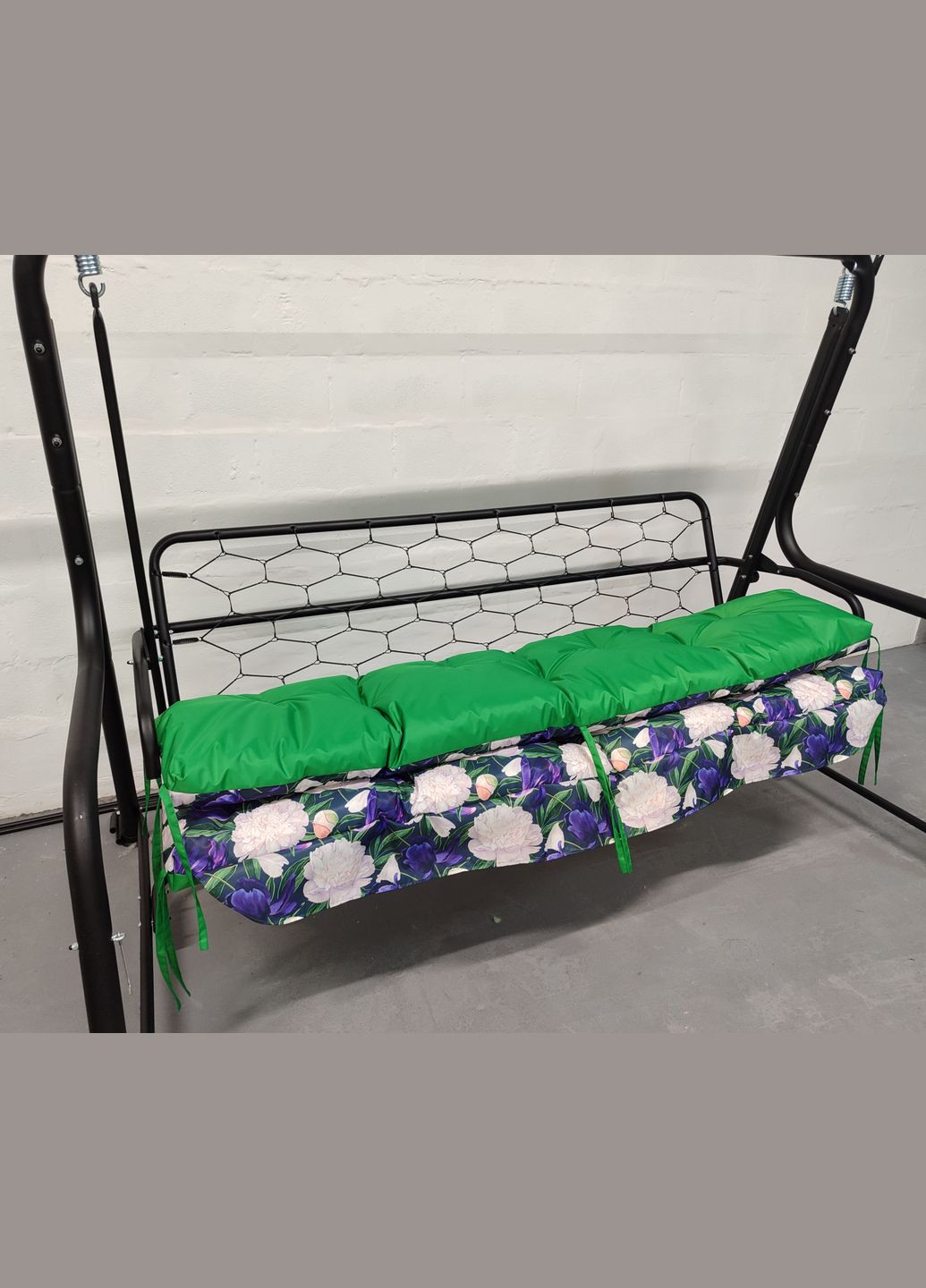 Матрац для гойдалки водовідштовхуючий PEONIES 170x110x8 стьобаний eGarden (298576221)