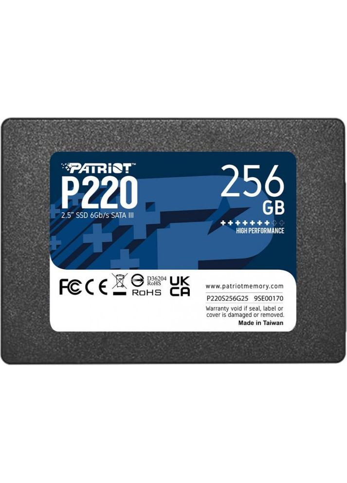 SSD накопичувач 256 GB (P220S256G25) Patriot P220 (317275320)