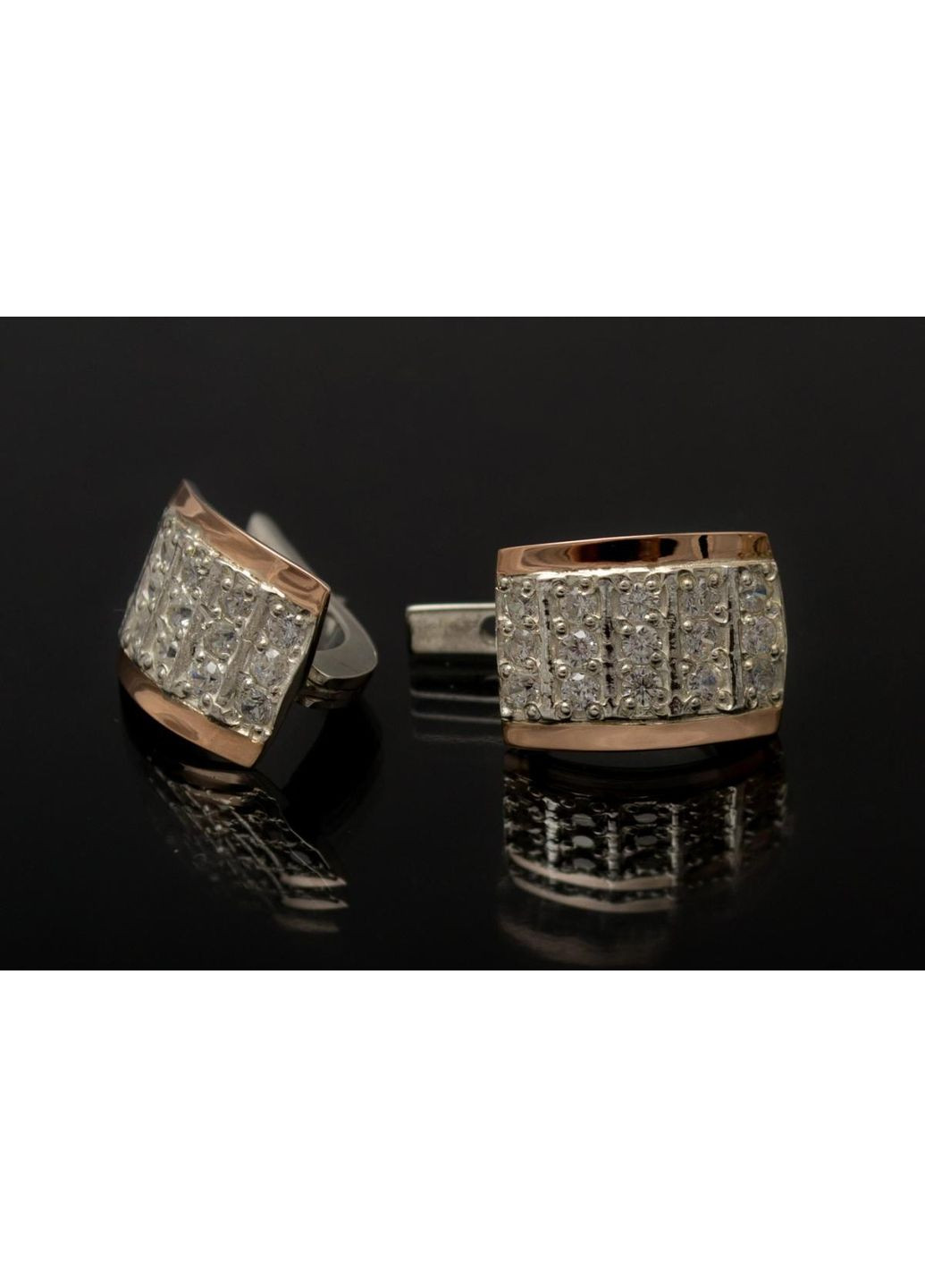 Серебряные серьги с золотыми вставками Silver Style (367112043)