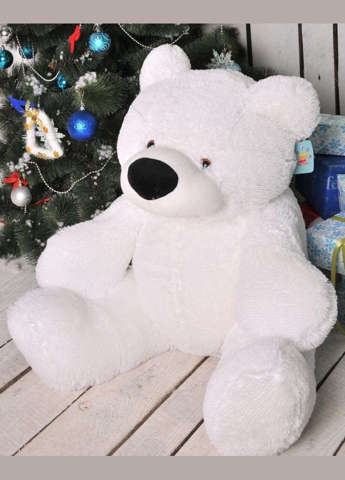 М'яка іграшка ведмідь сидячий Бублик 95 см білий Alina (288046197)