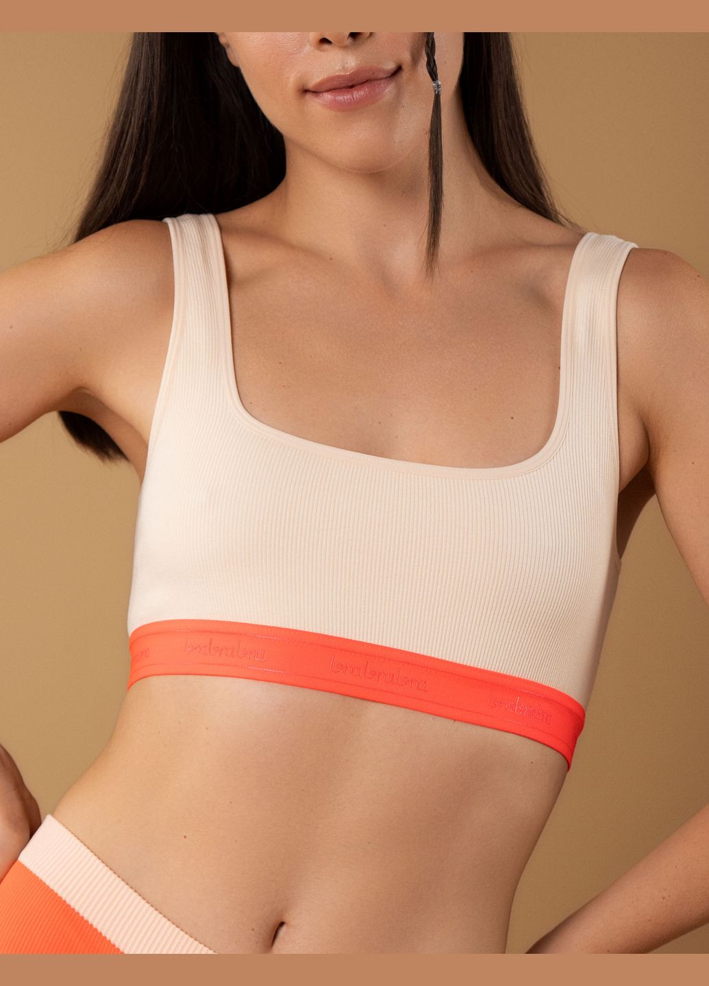 Пісочний топ бюстгальтер slz27001006 пісок Brabrabra без кісточок