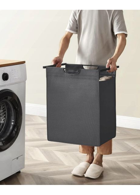 Корзина для белья Napoli 65 л в стиле Loft серый Leobert (361951633)