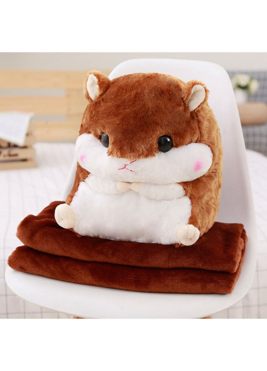 М'яка іграшка подушка-Хом'як 38см+плед 110х160см No Brand (305568968)