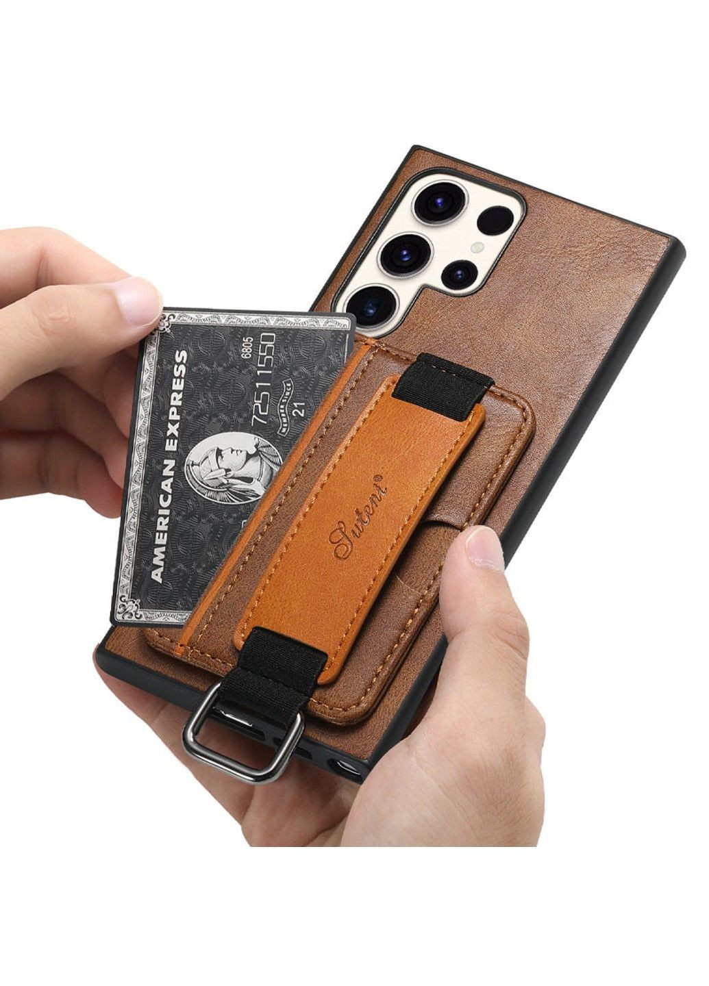 Кожаный чехол Wallet case and straps для Samsung Galaxy S24 Ultra Epik (293513028)