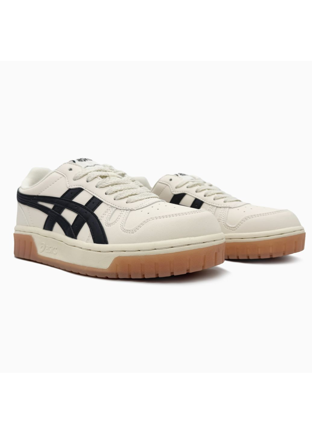 КРОССОВКИ ЖЕНСКИЕ ASICS COURT MZ BEIGE / BLACK АСИКС No Brand чёрные демисезоны (367168165)