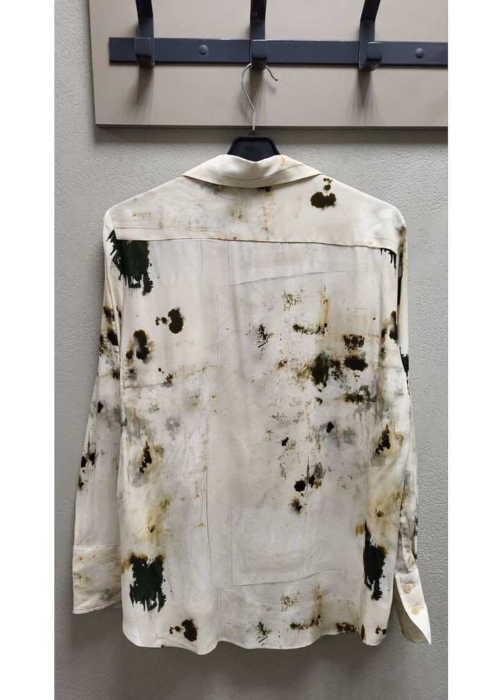 Комбинированная штапельная блуза 8540/017 Zara