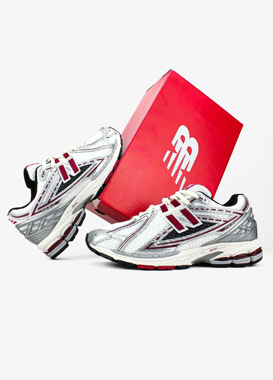 Срібні Осінні кросівки чоловічі і жіночі new balance 1906r silver classic crimson | нью беланс 1906r срібні No Brand