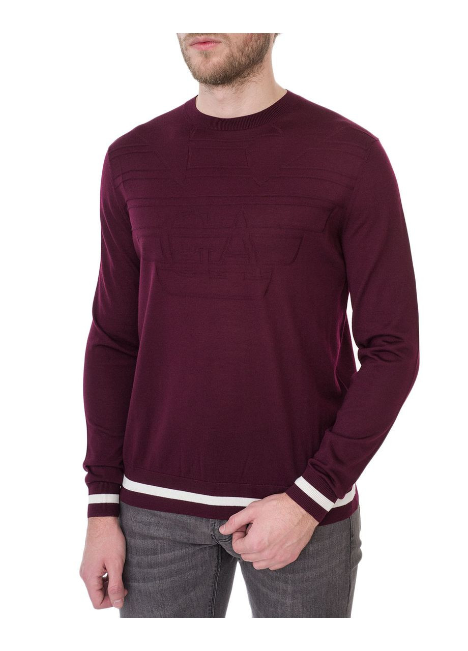 Бордовый джемпер мужской Emporio Armani