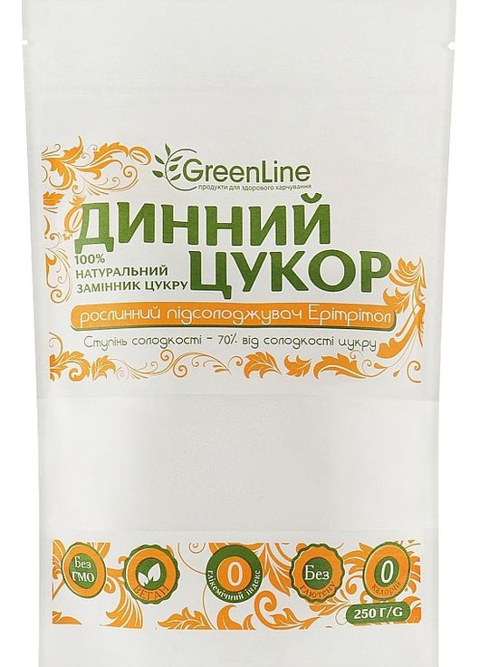 Растительный подсластитель эритритол "Динный сахар" 250g (1248601-31161383) GreenLine (369557235)