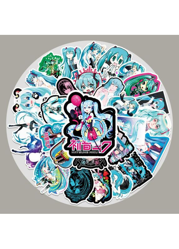 Стикеры Хатсуне Мику Хацунэ Hatsune Miku стикерпак наклейки набор наклейок 50 шт Shantou (372012966)