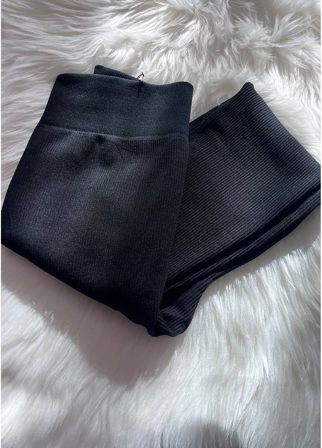 Стильные женские лосины с рубчиком на утеплении InFashion Лосини (370270013)