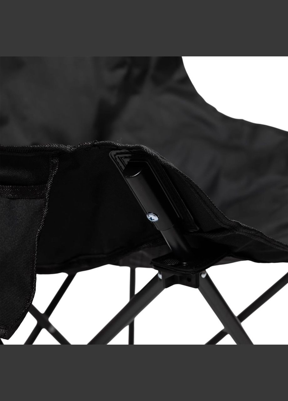 Крісло для риболовлі розкладне туристичне 47х58х70 см для пікніка на природу з кишенею Чорне SJ-0056-1 LUGI (324305057)