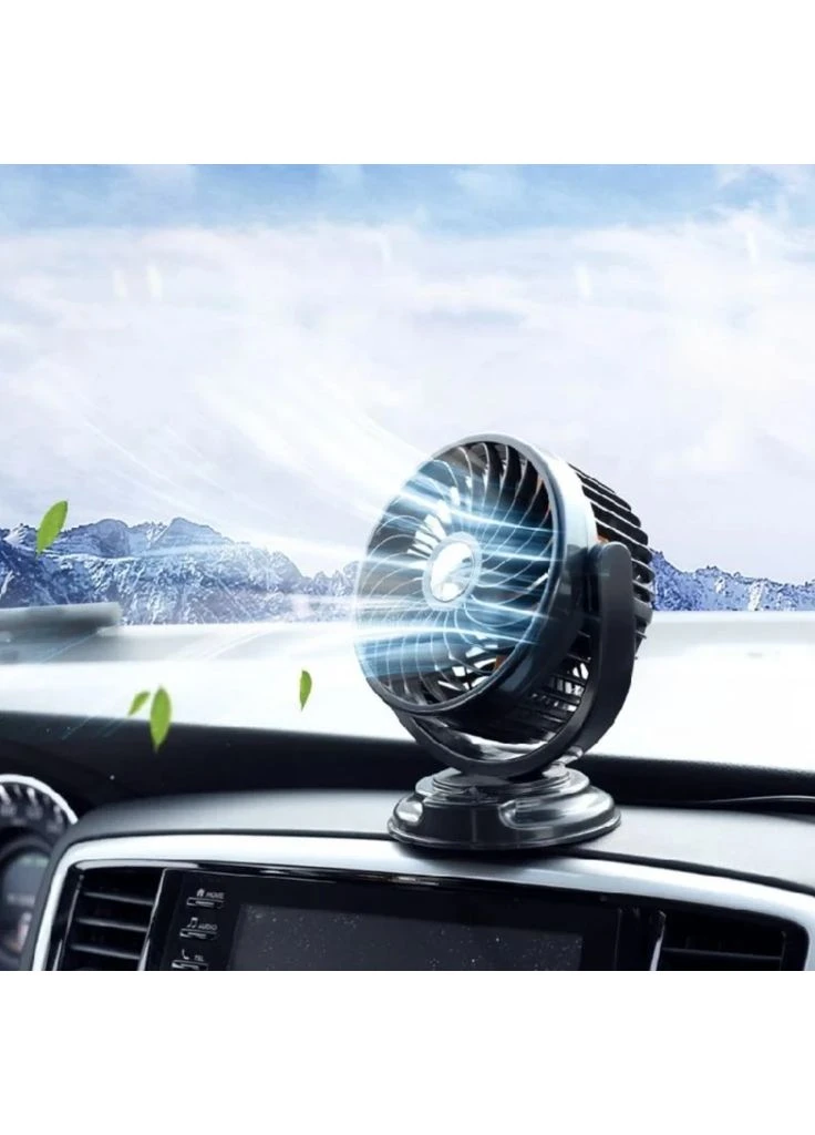 Автомобільний вентилятор USB 5V 360° поворот пластик 20х15х10 см No Brand T201 (400876622)