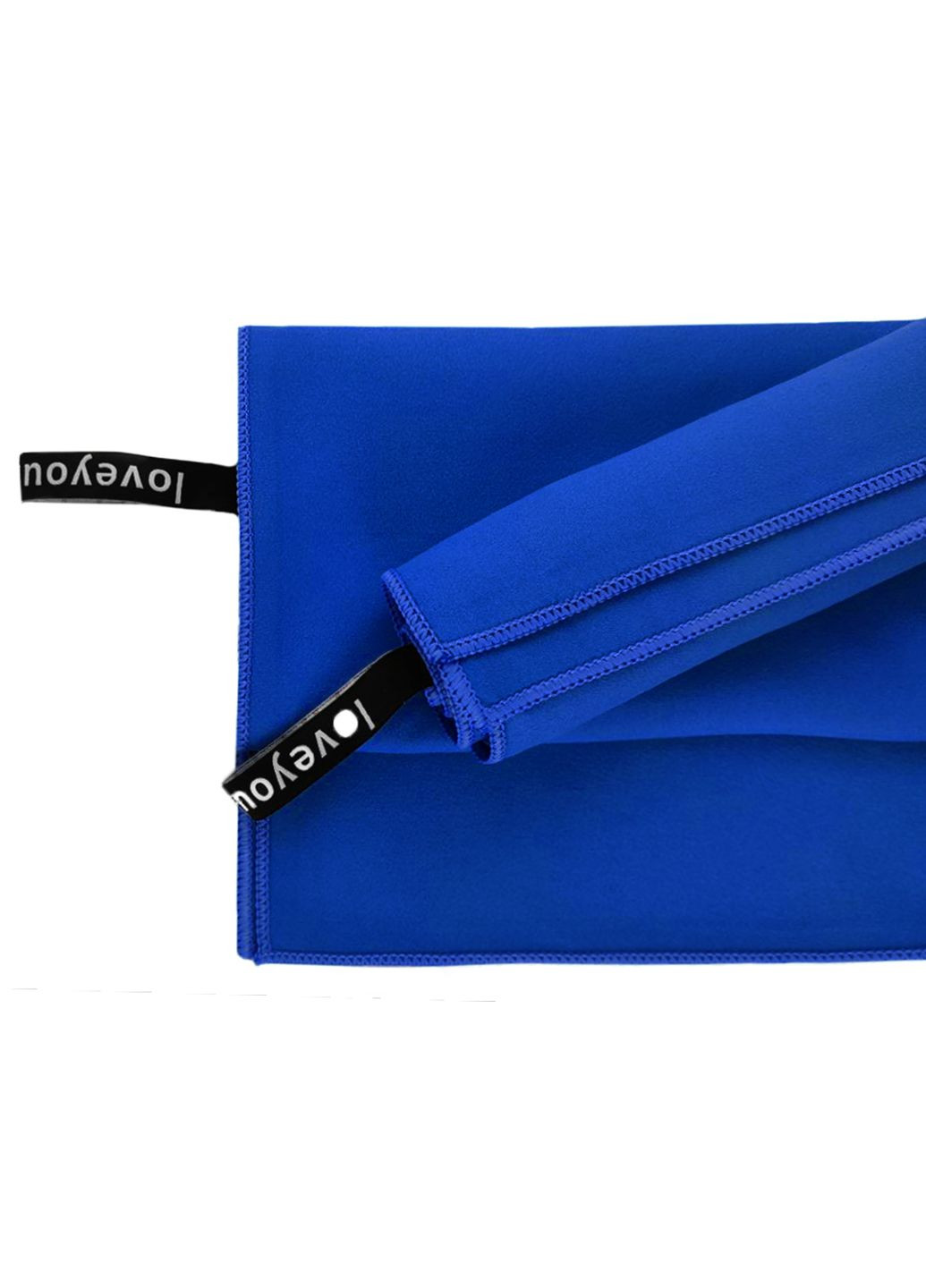 Дорожній спортивний рушник з мікрофібри з чохлом (A-026072) Love You синій