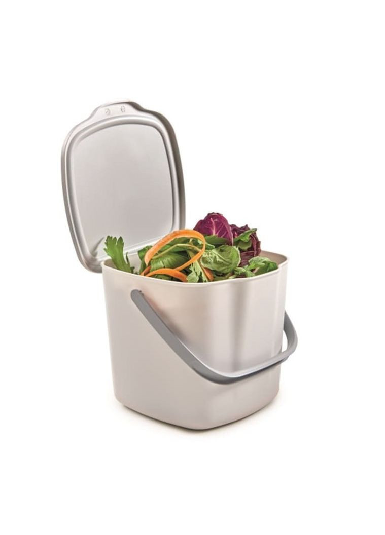 Контейнер для мусора Snips с крышкой и ручкой 3 л для кухни для отходов белый ProDobro (367267182)