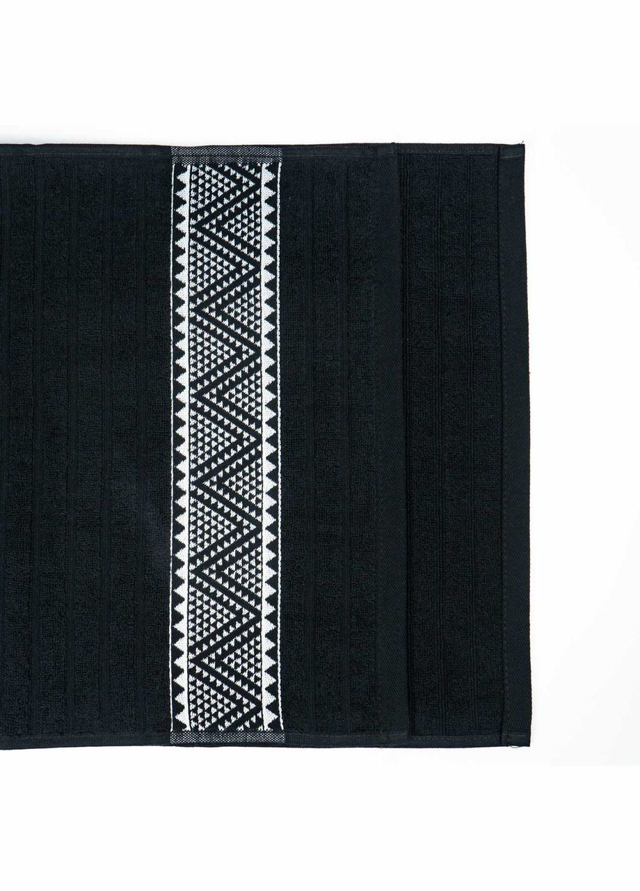 GM Textile махровое полотенце для лица и рук зипп 50х90см 500г/м2 () черный производство -