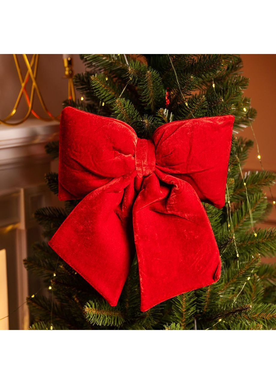 Бархатный бант для декора на елку35×45 (см) Бордовый CR-2-3 Yiwu (368766883)