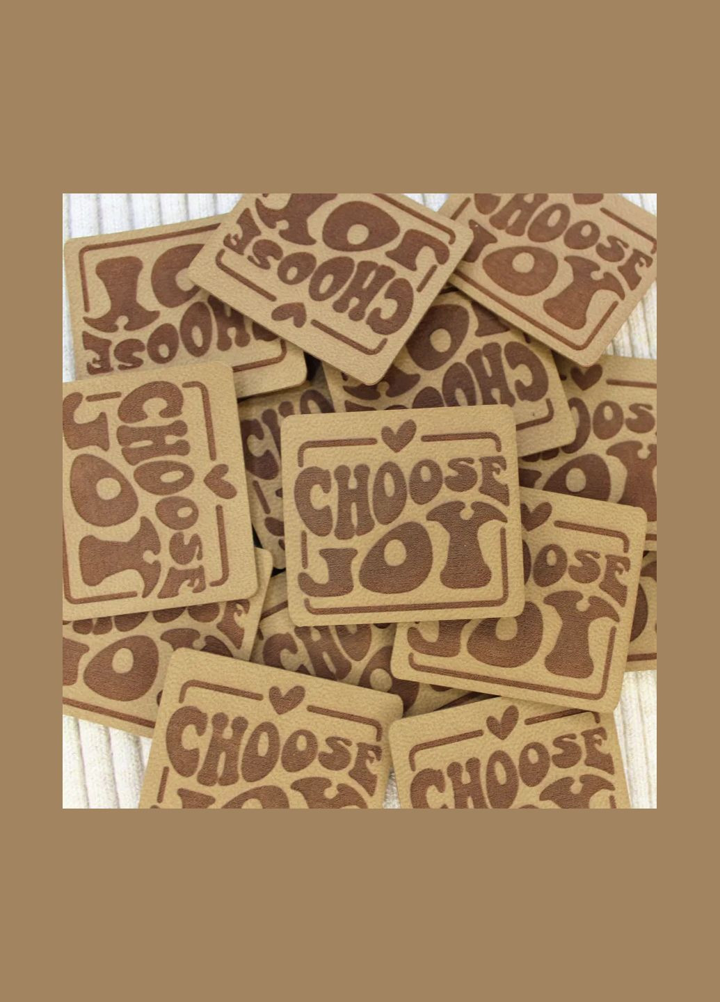 Нашивка "Choose joy" пісочного кольору (7935) No Brand (335810904)