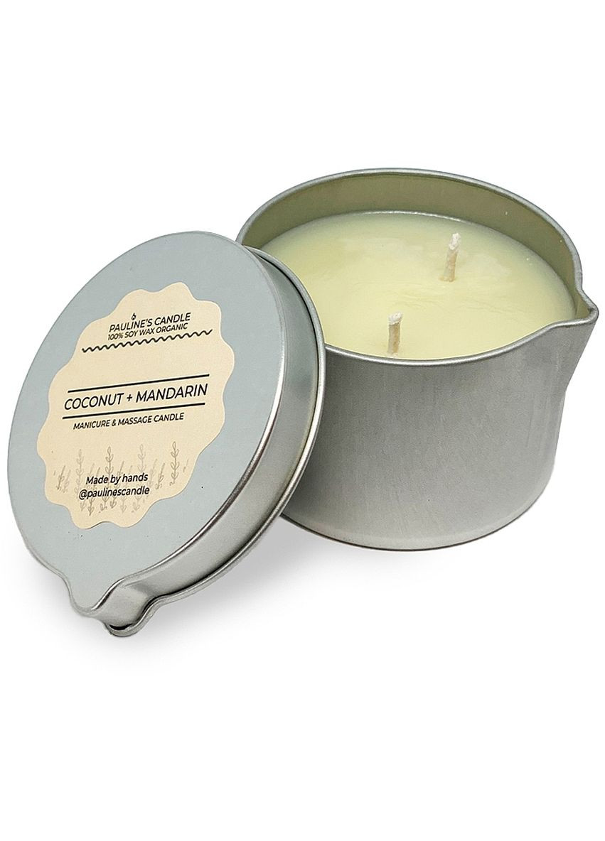 Масажна свічка "Кокос і мандарин" - Coconut & Mandarin Manicure & Massage Candle 100ml (1171564-124944) Pauline's Candle (369134399)
