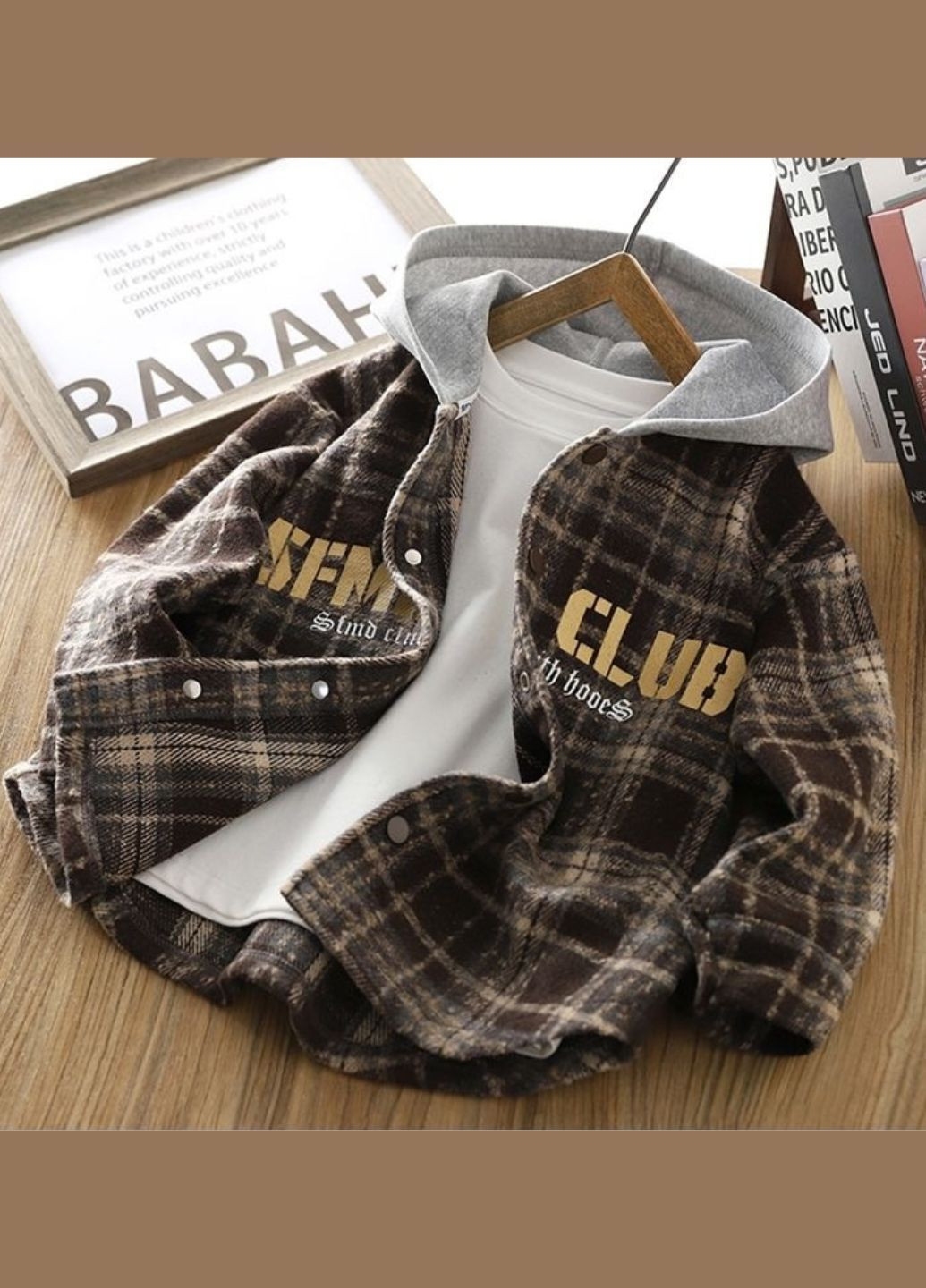 Сорочка в клітинку тепла на хлопчика No Brand оверсайз (362067255)