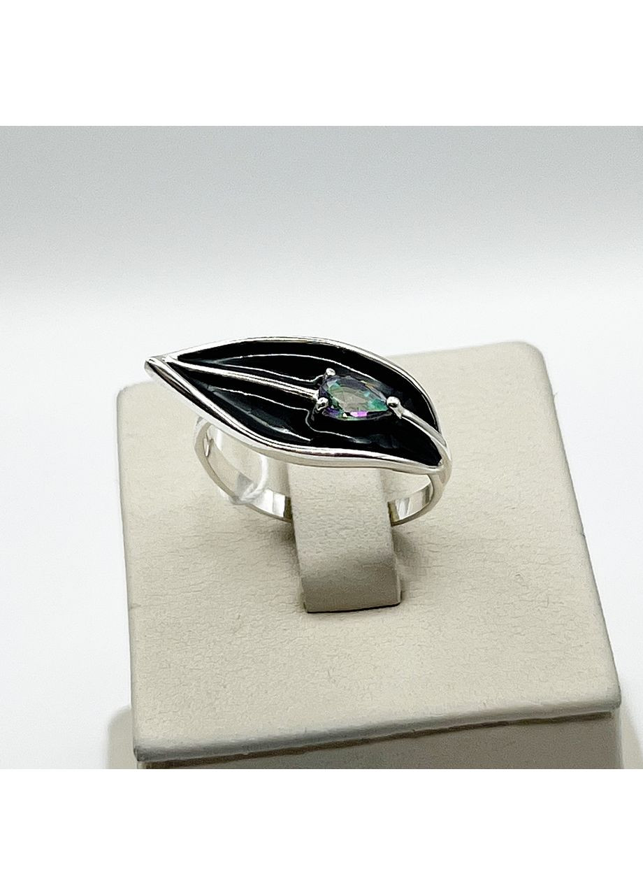 Кольцо серебряное с ювелирной эмалью "Туна" 17,5 3,46 г No Brand (370142724)