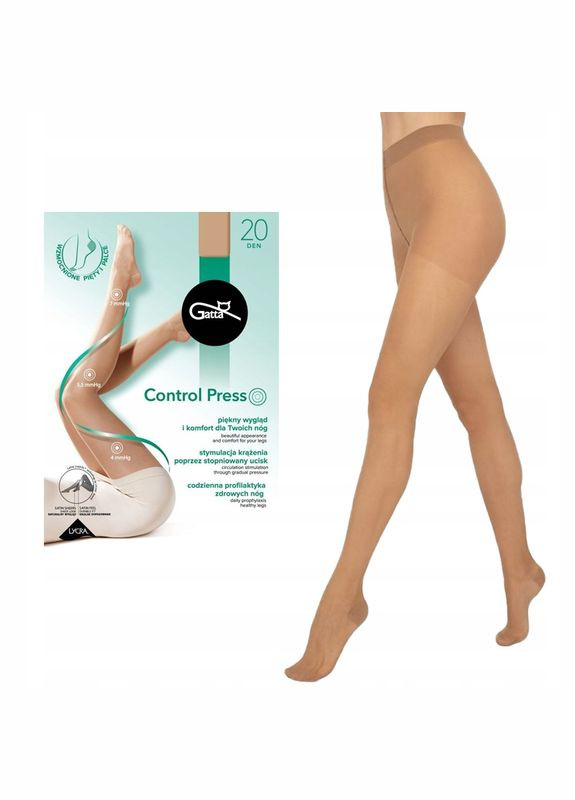 Компрессионные женские профилактические колготки control press Gatta (305822532)