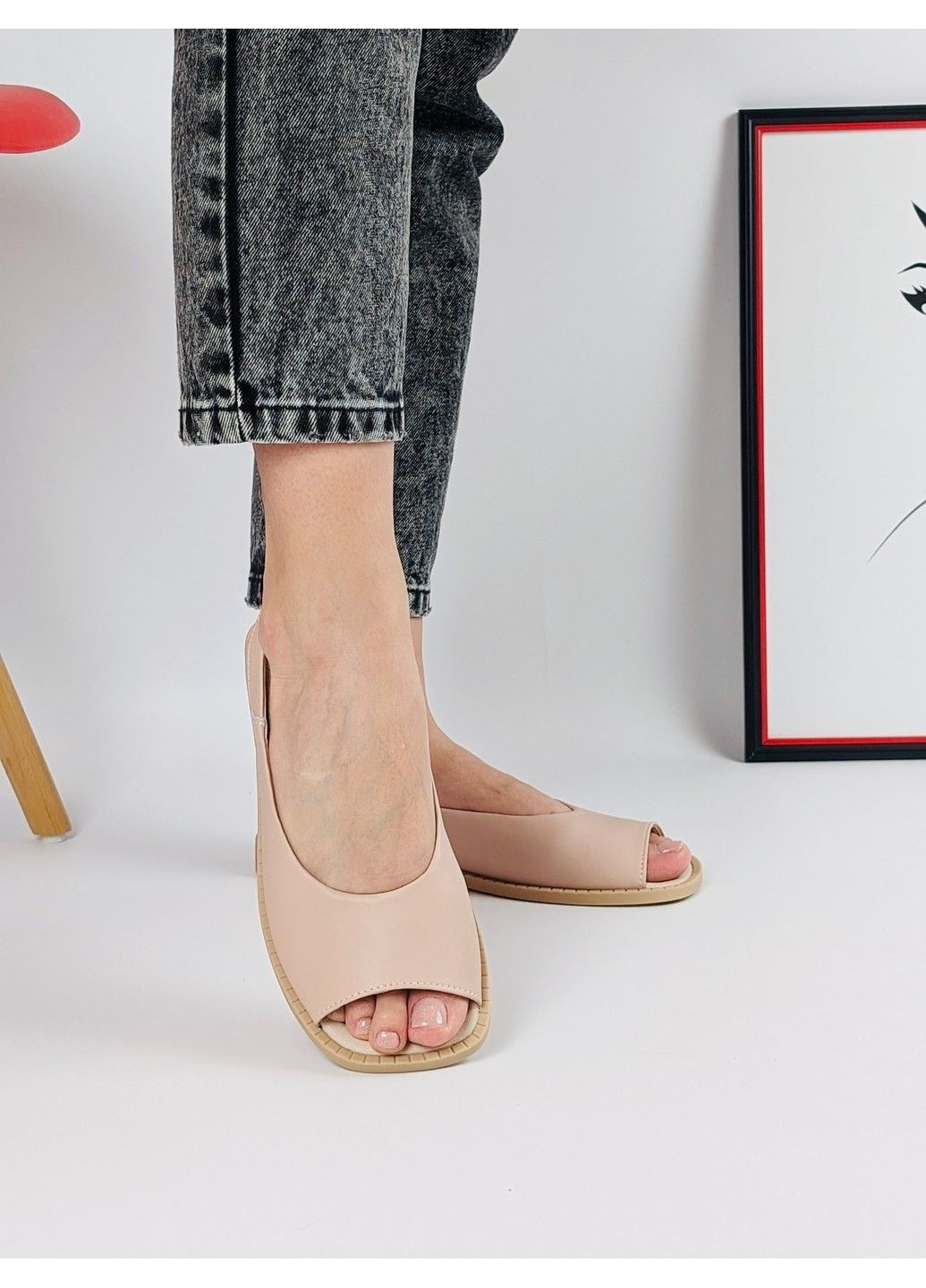 197 Босоніжки Шкіряні Бежеві на резинці KDSL (295599572)