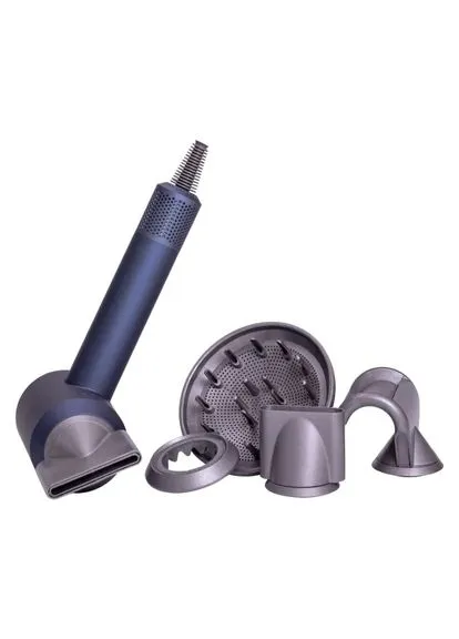 Фен с 5 разными насадками для сушки и укладки hair dryer fan синий Grant (394590260)