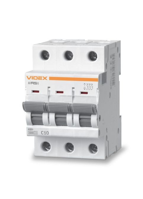 Автоматический выключатель (VF-RS6-AV3C10) Videx RS6 RESIST 3п 10А 6кА С (361111295)